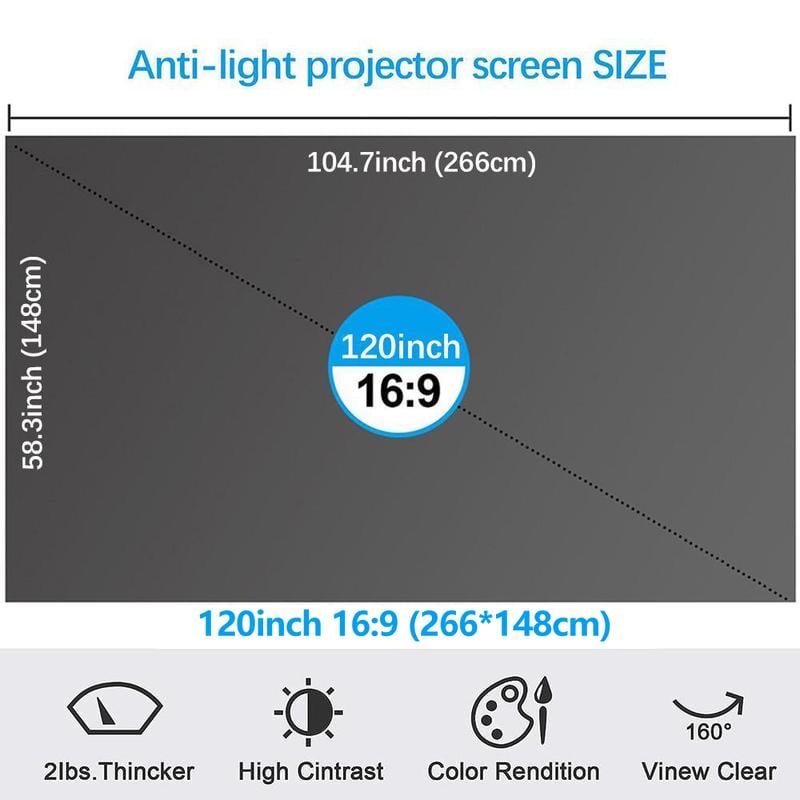 🔥Hot Sale - 49% OFF🔥4K Metal Lightproof Foldable Portable Movie Screen (16:9)🎥✨