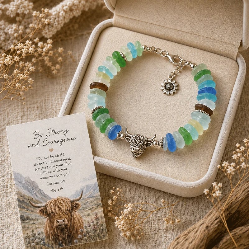 🔥Last Day 50% OFF - 🩵 Sea Glass Blessing Bracelet