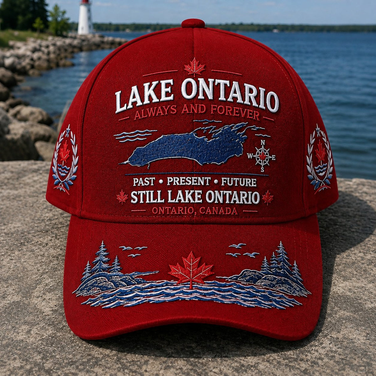 🔥LAST DAY 50% OFF - 🍁Lake Ontario · Always and Forever — The Cap That Carries Your Lake Story (🧢100% Cotton)