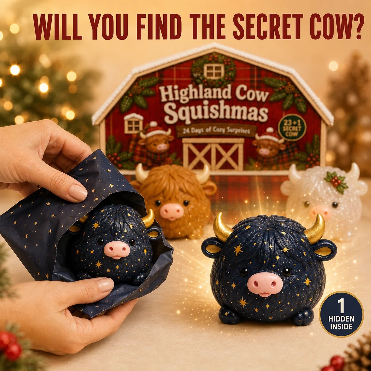 š® Highland Cow Squishy Collection | 12-Piece Harvest Herd or 24-Piece Holiday Collectorās Edition with Unique Characters & Secret Cow āØ