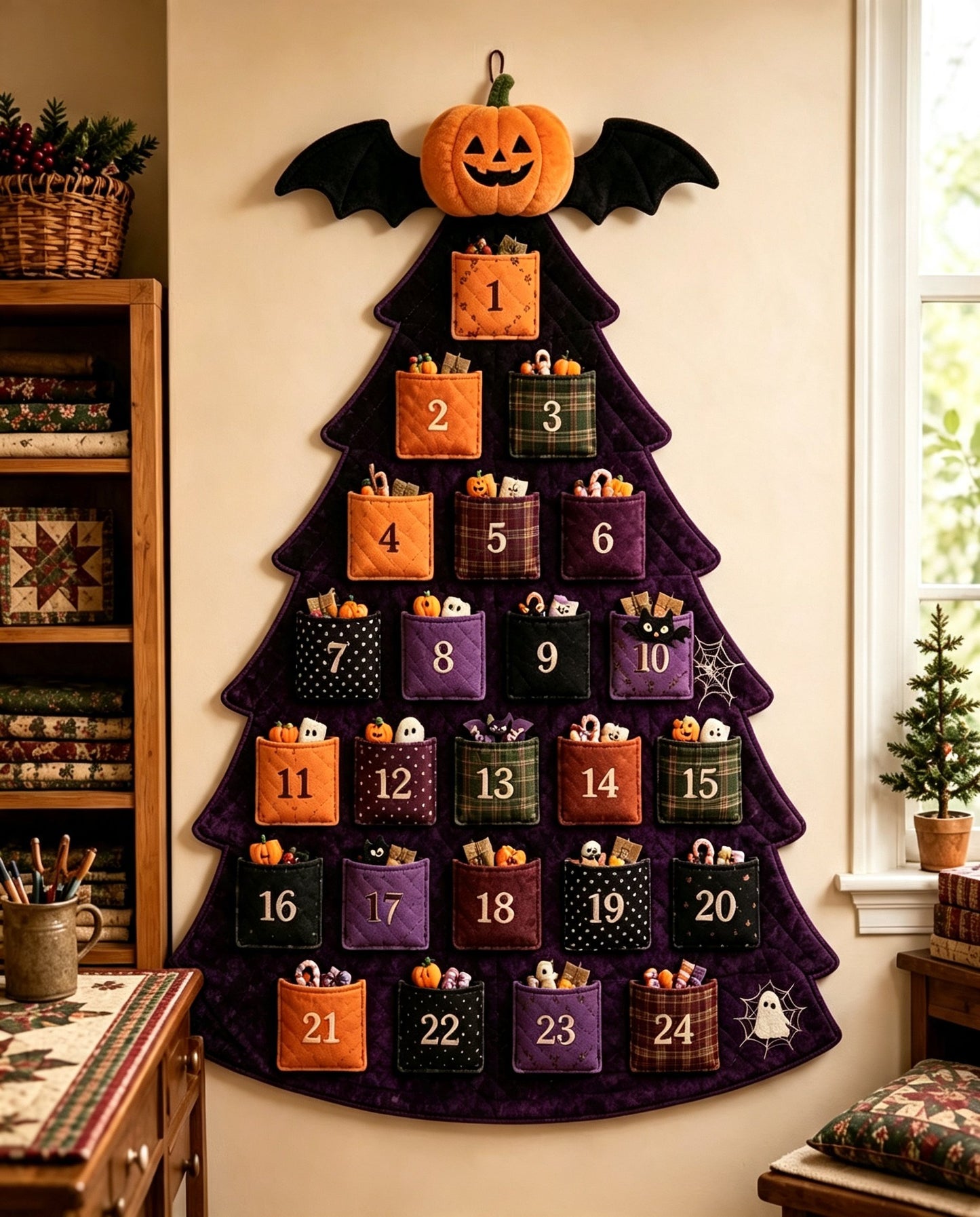 🔥Last Day 49% OFF - 🎄✨DIY 24-Pocket Fabric Christmas Advent Tree Kit(📦 Buy 2 Free Shipping)