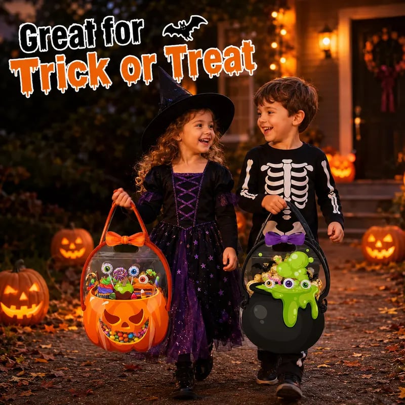 🎃 Halloween Goodie Bags – 10/30/50/100 Pcs Treat Bags 👻🧡