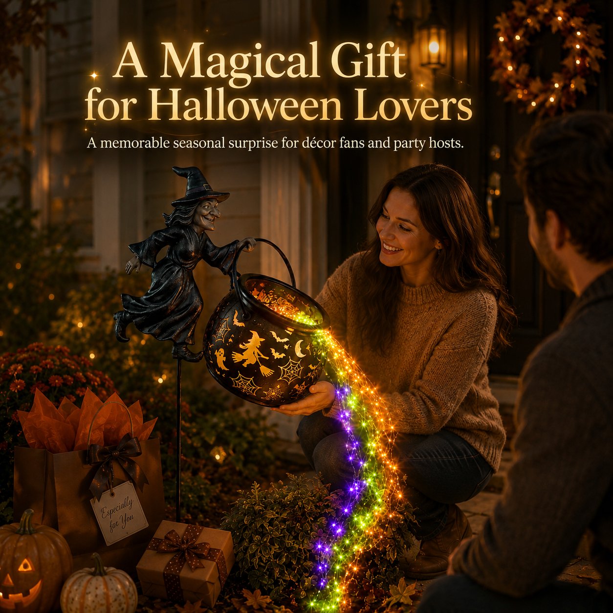 🎉Halloween Witch Cauldron Garden Light
