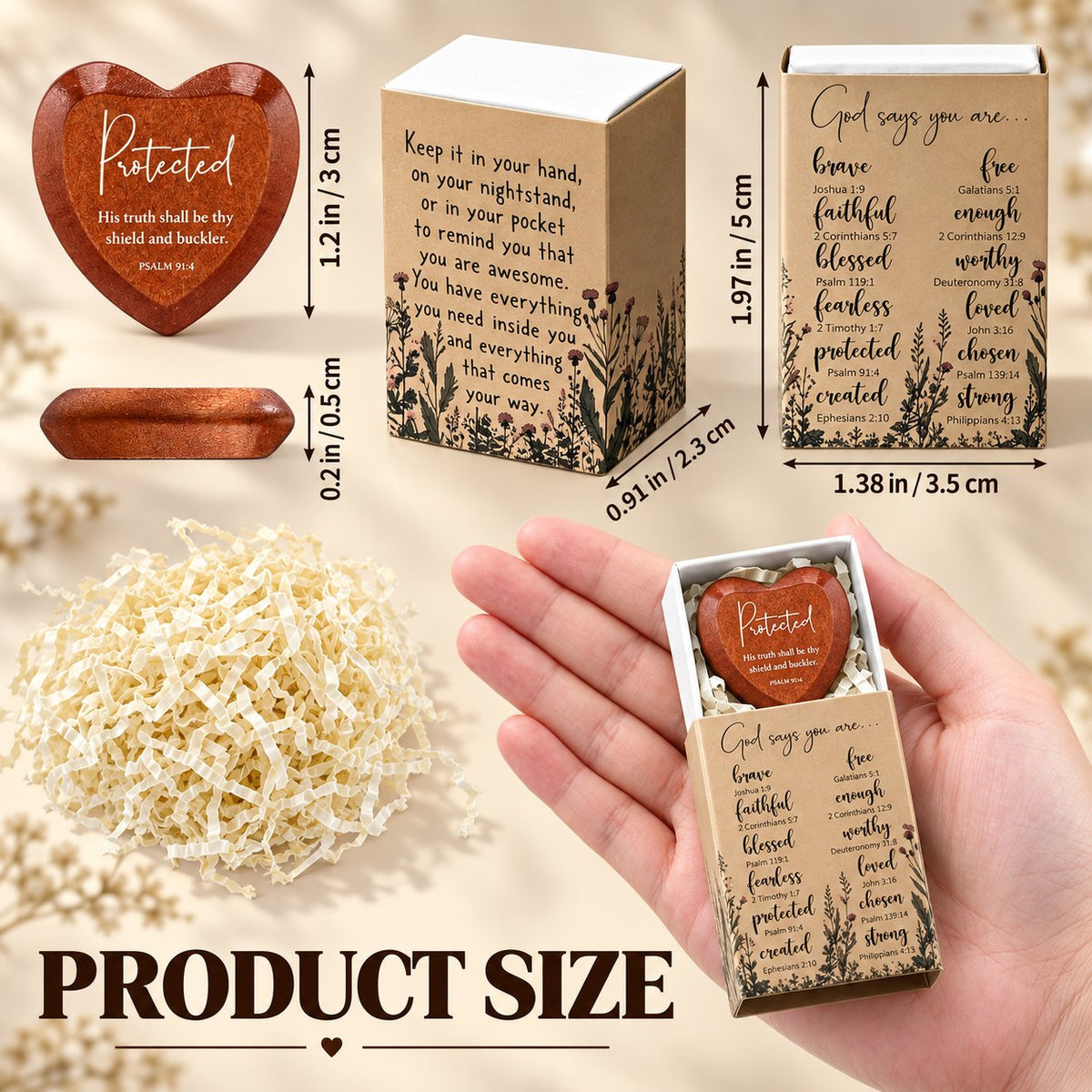 ⏳ Limited-time 49% OFF - ✝️🎁 Christian Pocket Heart Gift Set (Set of 12)