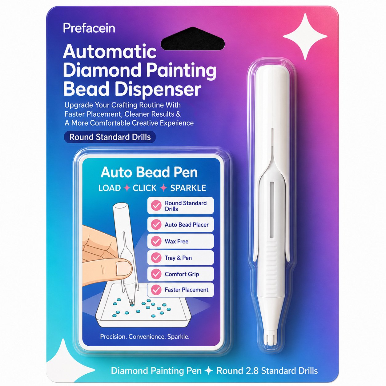 š„Last Day 50% OFF - š Automatic Diamond Painting Bead dispenser