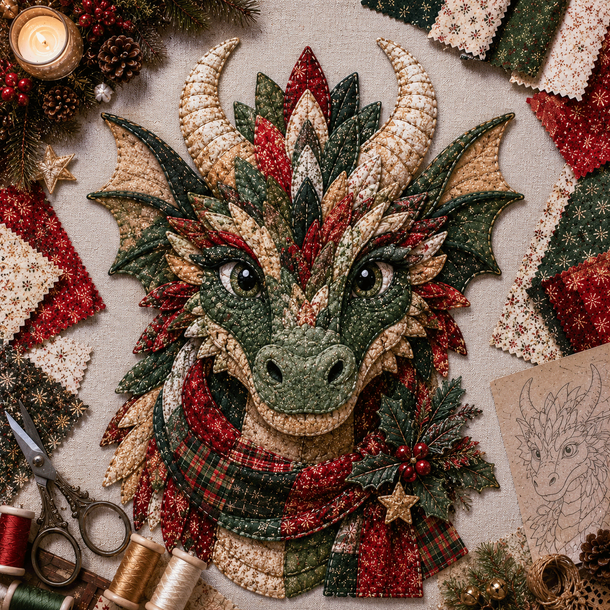 🐉✨Dragon Patchwork DIY Kit