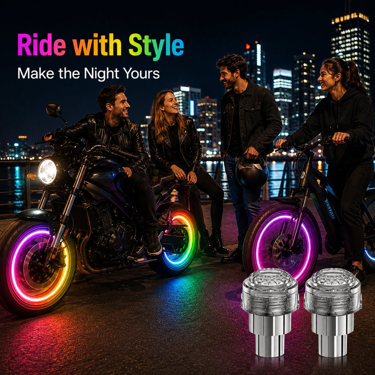 🔥Hot Sale - 49% OFF🔥LED Tire Valve Stem Lights