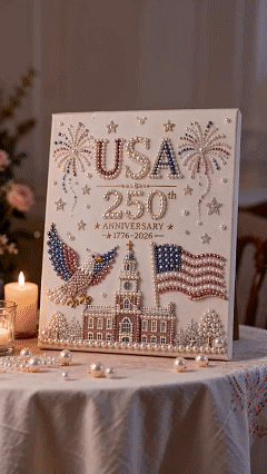 🔥LAST DAY 50% OFF🔥- 🇺🇸 USA 250th Anniversary DIY Pearl Painting Kit ✨❤️🔥