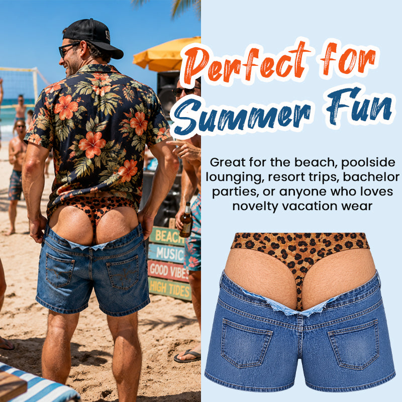 🐆 Bold Leopard‑Pattern Novelty Summer Swim Trunks