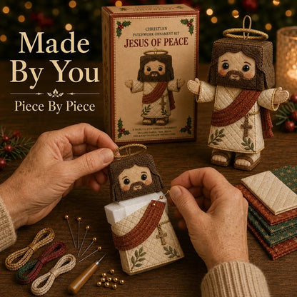 🔥HOT SALE🔥⏳ Last Day 49% OFF – ✝️ Beginner-Friendly DIY Christian Block Figure Patchwork Ornament Kit Collection | Complete Kit with Pre-Cut Fabrics, Padded Ornament Form & Step-by-Step Guide Included 💕