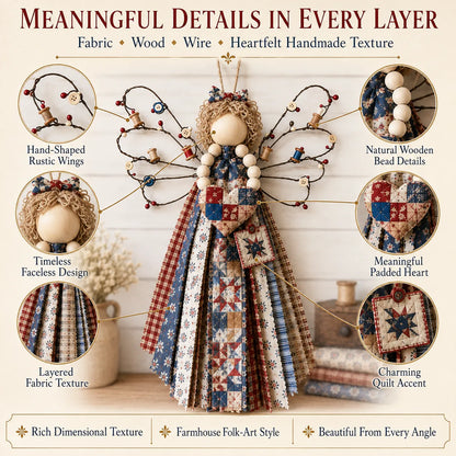 🔥LAST DAY 50% OFF - 🪽 Angel Fabric Hanging DIY Kit - Stitch a Little Blessing That Stays Forever