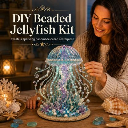 🔥LAST DAY 50% OFF -  🌊 Ocean Sparkle Animal Craft Kit | Create a Dimensional Underwater Centerpiece with Colorful Beads, Pearls & Coastal Details 🐚✨