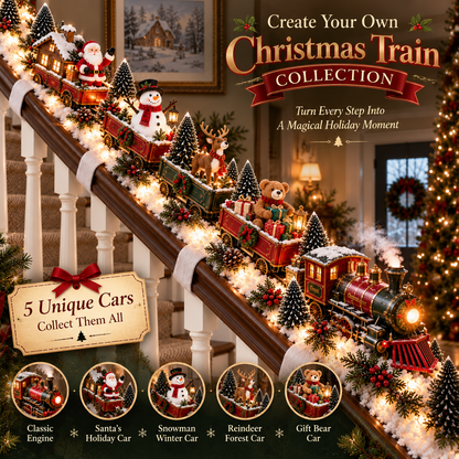 ✨ LAST DAY 50% OFF - Christmas Stairway Train Decor 🚂