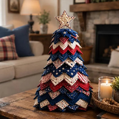💥 LAST DAY 49% OFF - Americana Christmas Tree Quilt Kit (📦Buy 2 Free Shipping)