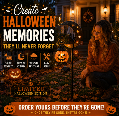 🌙 Solar-Powered Black Cat Garden Stake Light – Create a Magical Halloween Glow in Your Yard