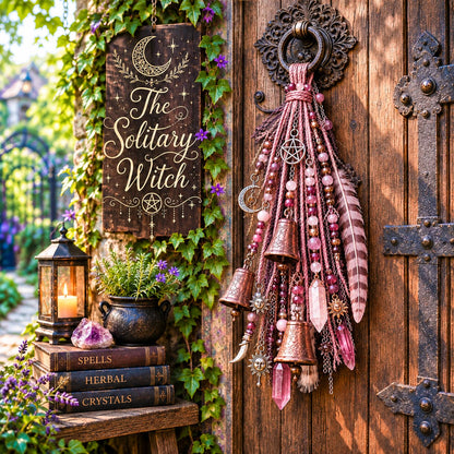 🔮Witchy Door Charm | Bells, Crystals & Celestial Hanging Decor