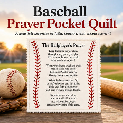 ⚾ Last Day 50% OFF - Baseball Prayer Pocket Quilt