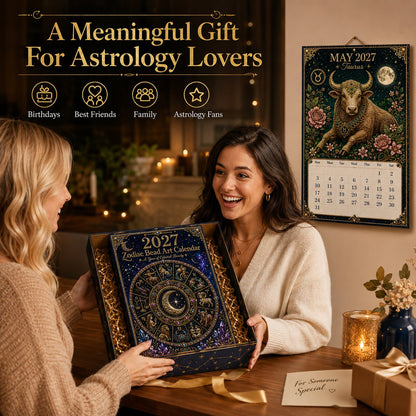 🌙 Beginner-Friendly 2027 Twelve Zodiac Bead Art Calendar Kit | Complete Kit with Zodiac Design Base, Decorative Beads & Step-by-Step Guide Included 💕