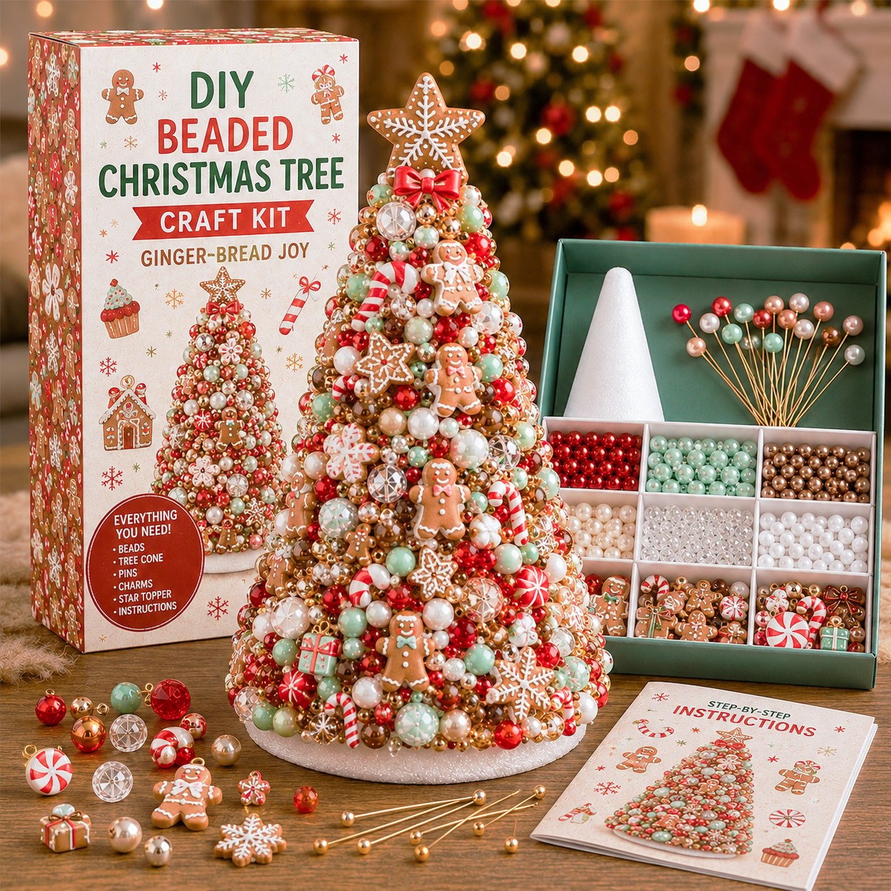 🔥Last Day 49% OFF - 🎄✨ DIY Beaded Christmas Tree Craft Kit(📦Buy 3 Free Shipping)