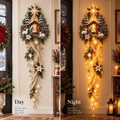 🔥Hot Sale 50% OFF -🌟 Nativity Starfall Wall Light – A Meaningful Christmas Glow