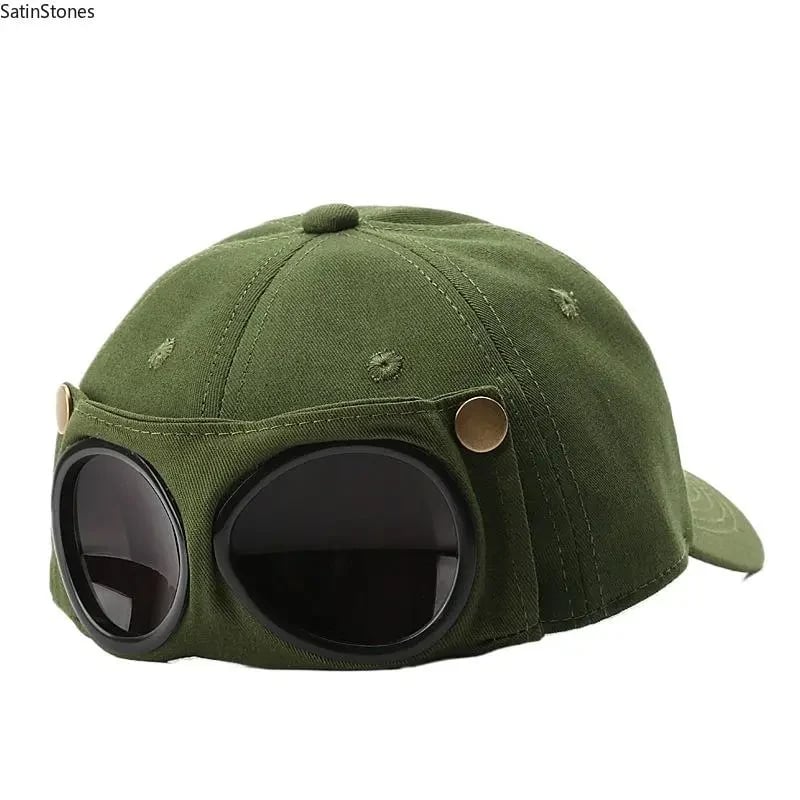 Green Korean Pilot Baseball Cap