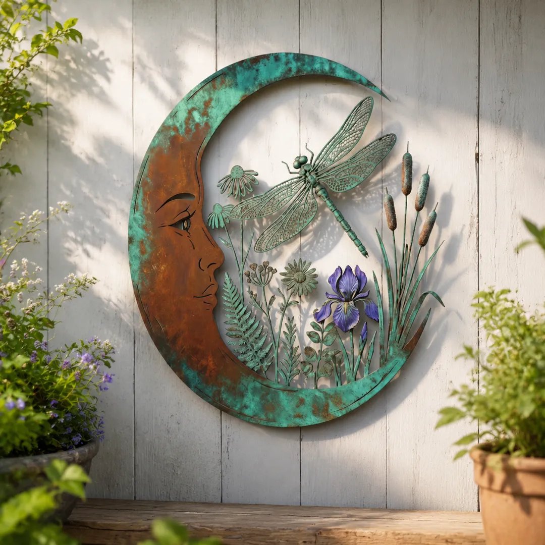 🔥Last Day 49% OFF -Dragonfly Moon Wall Decor
