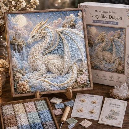 🎁Last Day 50% OFF - 🐉 Mythic Dragon Realms 3D Fabric Poke Art Kit