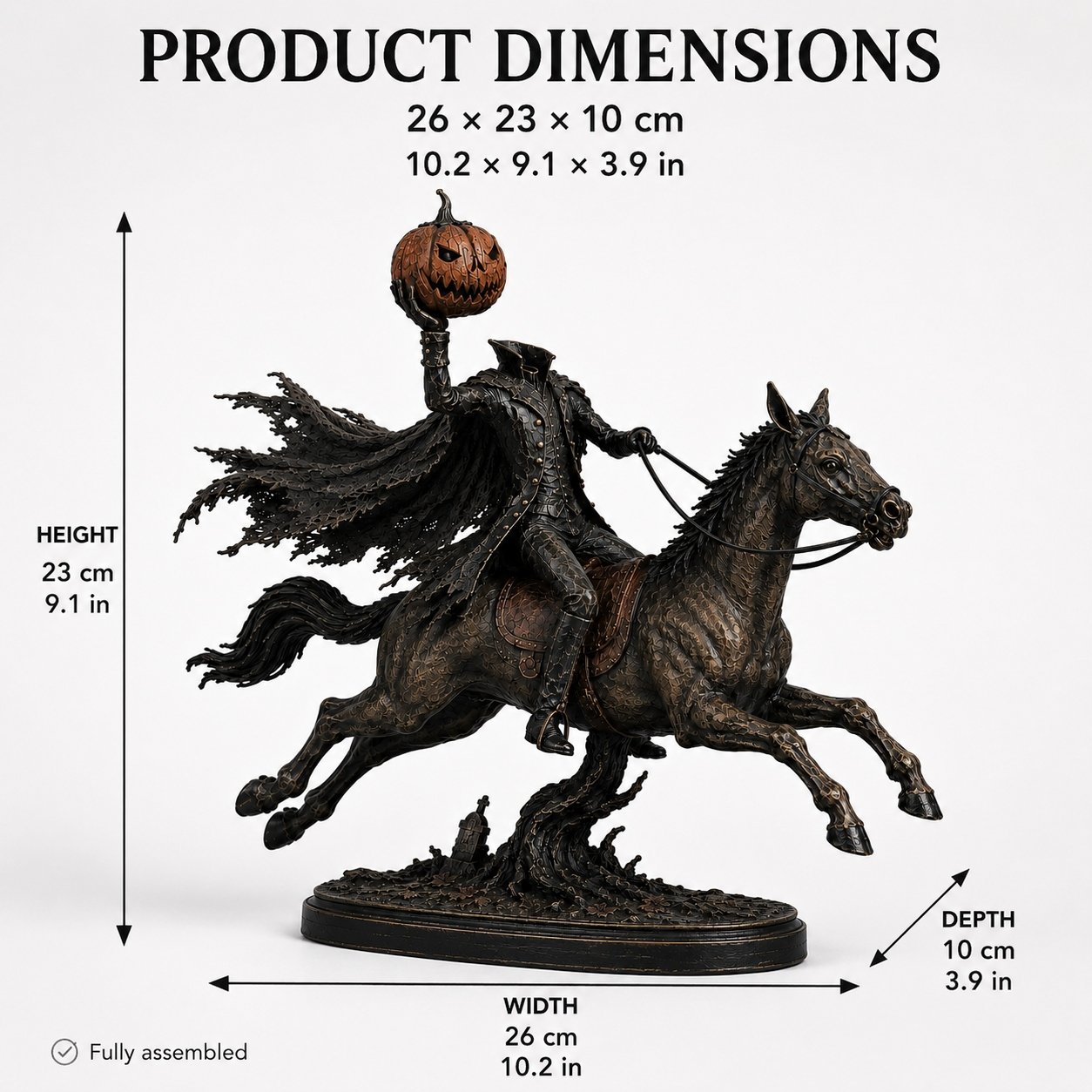 ⏰Limited Stock 50% OFF - 🎃🏇Midnight Chase Headless Horseman Statue | Awaken the Legend of the Hollow(✨Same as the video)
