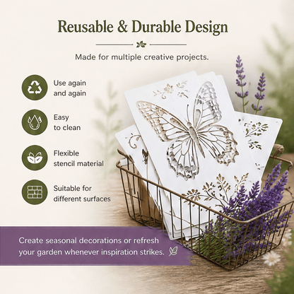 🔥LAST DAY 50% OFF - 🌿 Garden Wall Stencil™ – Reusable DIY Kit for Walls, Fences & Patios