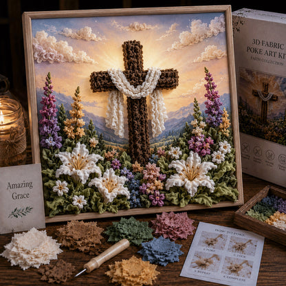 🔥50% Off Last Day🔥✝️ 3D Christian Fabric Poke Art Kit