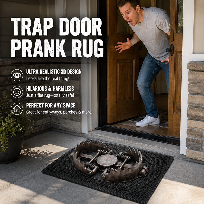 🔥 LAST DAY 49% OFF - 😂 Gotcha! 3D Bear Trap Illusion Doormat – Funny Prank Entry Mat