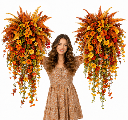 🍂Artificial Autumn Harvest Swag Front Door & Farmhouse Porch Hanging Seasonal Decor
