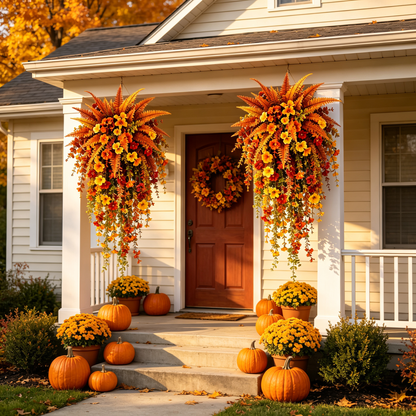 🍂Artificial Autumn Harvest Swag Front Door & Farmhouse Porch Hanging Seasonal Decor