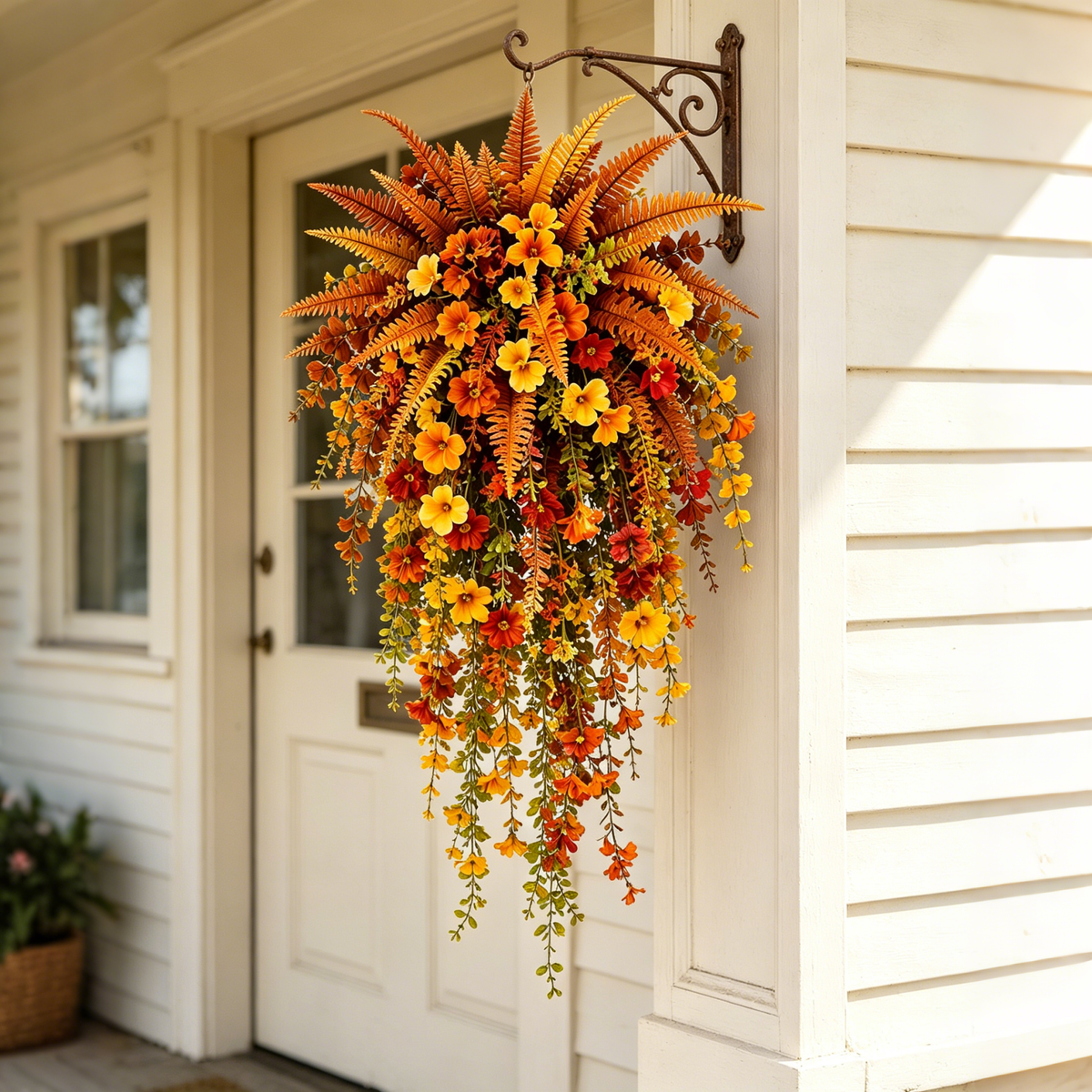 🍂Artificial Autumn Harvest Swag Front Door & Farmhouse Porch Hanging Seasonal Decor