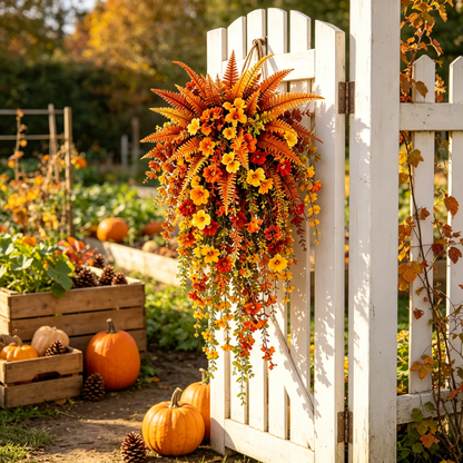 🍂Artificial Autumn Harvest Swag Front Door & Farmhouse Porch Hanging Seasonal Decor