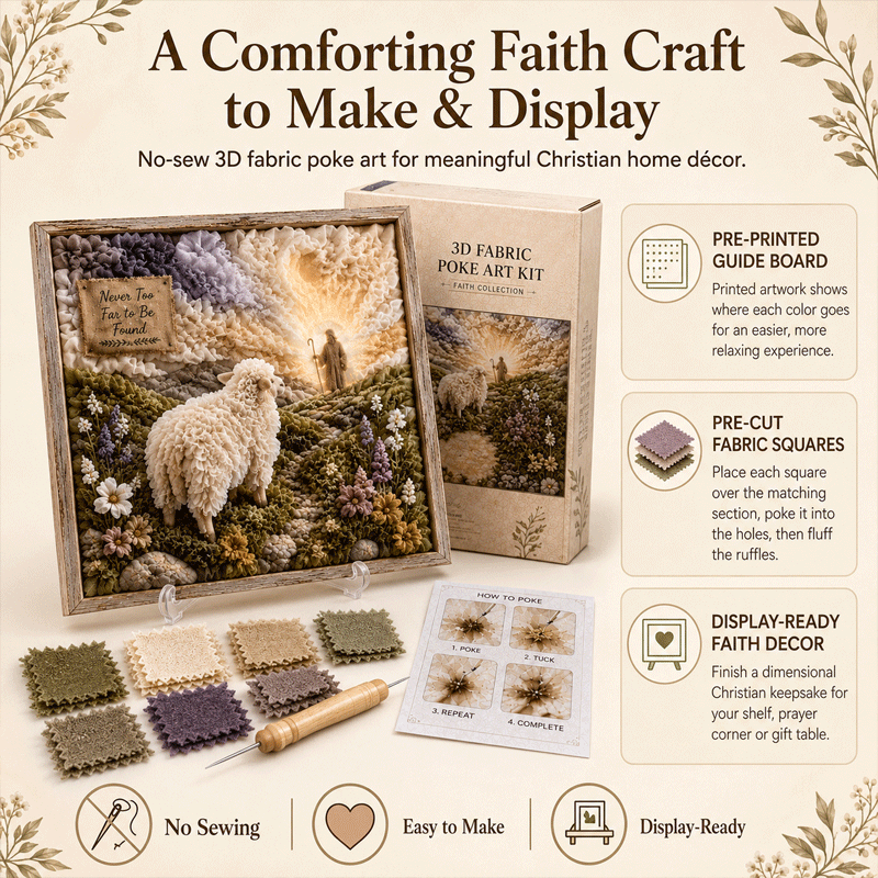 🔥50% Off Last Day🔥✝️ 3D Christian Fabric Poke Art Kit