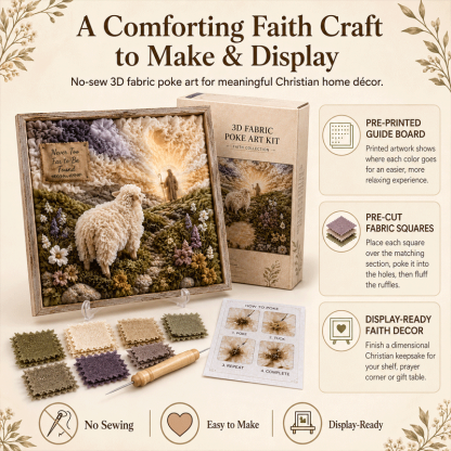 🔥50% Off Last Day🔥✝️ 3D Christian Fabric Poke Art Kit