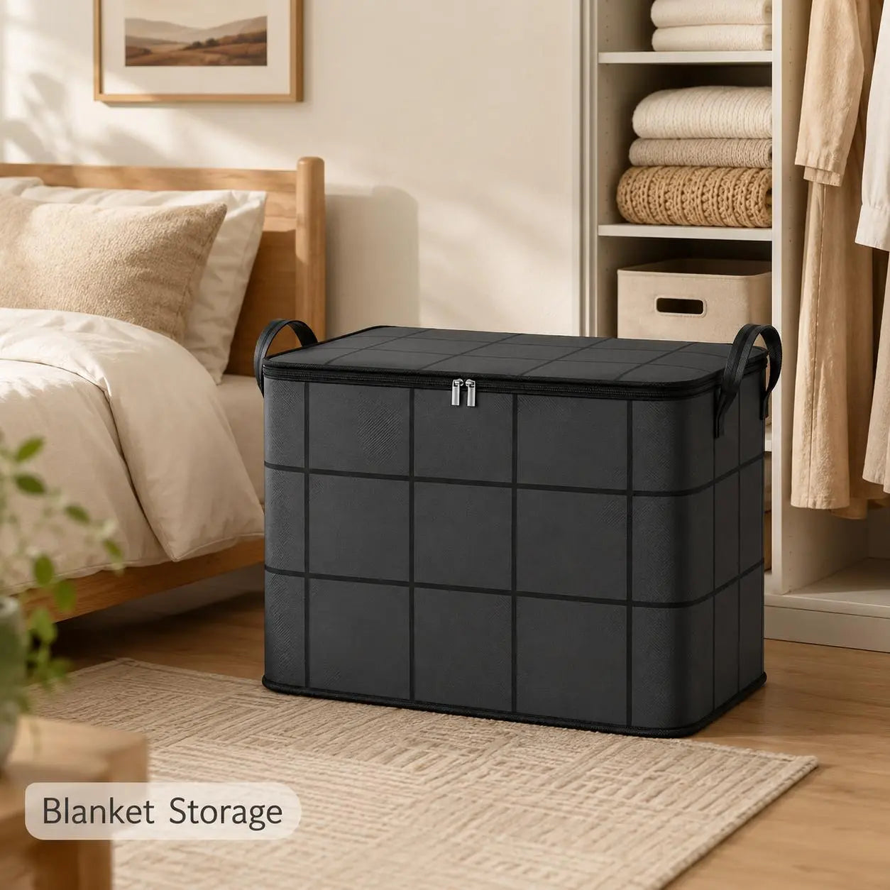 🔥 Limited-Time 50% OFF — XXL Zippered Storage Organizer for Bedding & Clothes