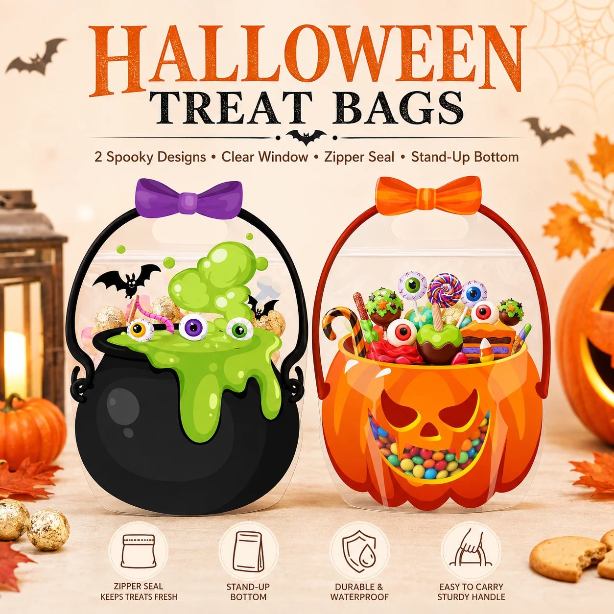 🔥Last Day 50% OFF - 🎃Halloween Plastic Goodie Bags
