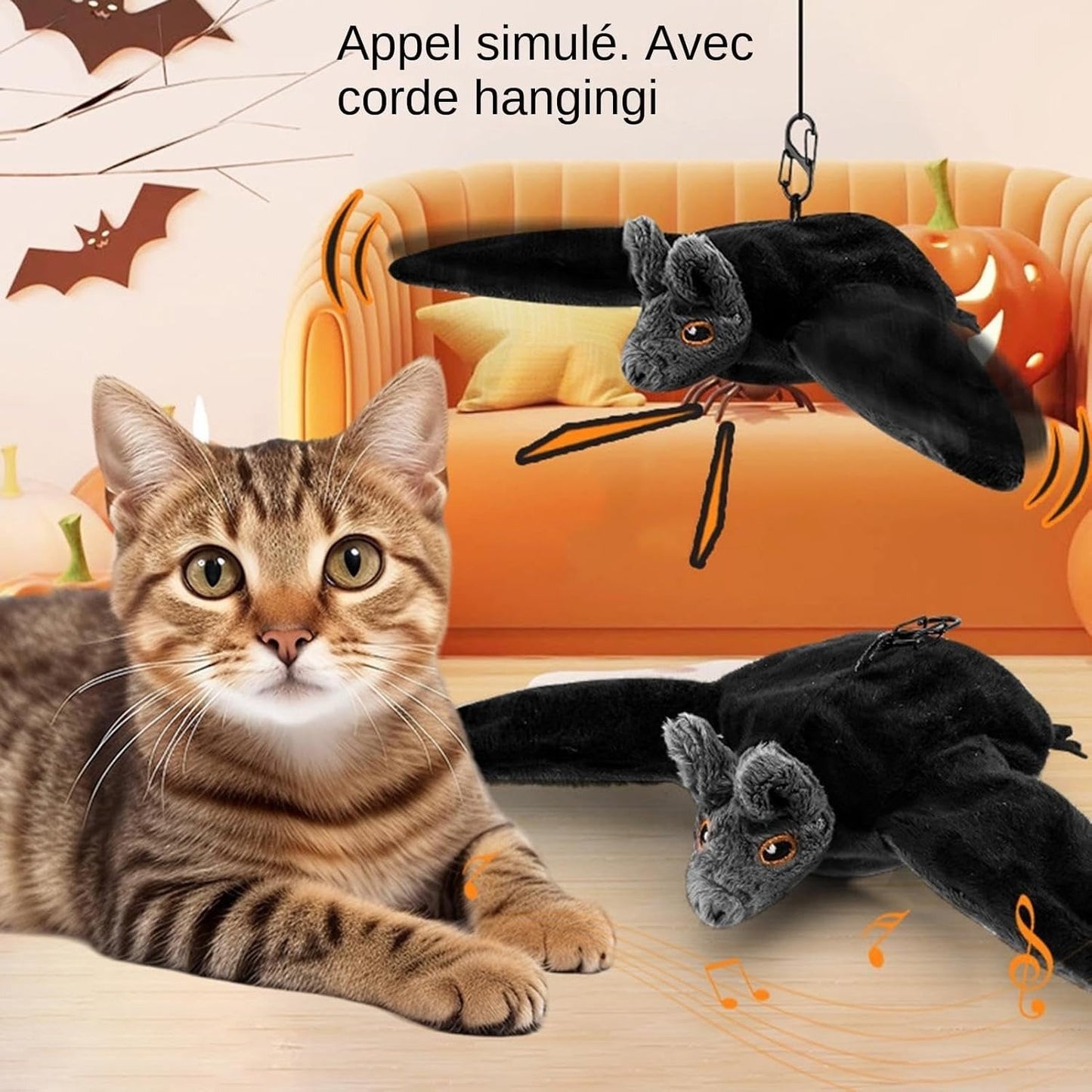 Interactive Electric Bat-Cat Toy🦇
