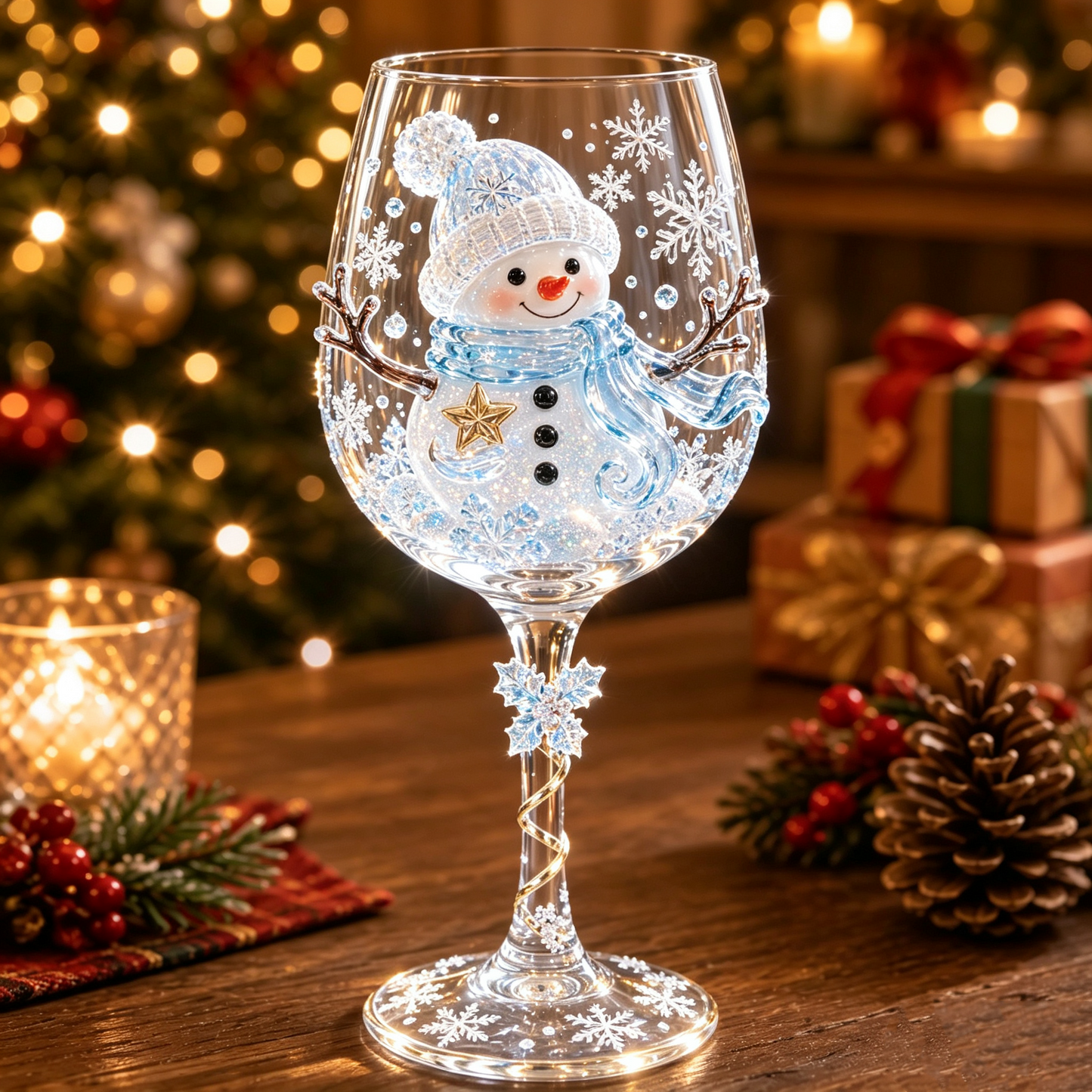 🎄🥂Christmas 3D Wine Glass Collection Gift Box Set