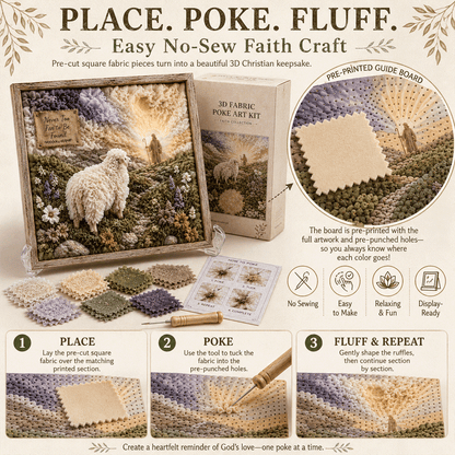 🔥50% Off Last Day🔥✝️ 3D Christian Fabric Poke Art Kit