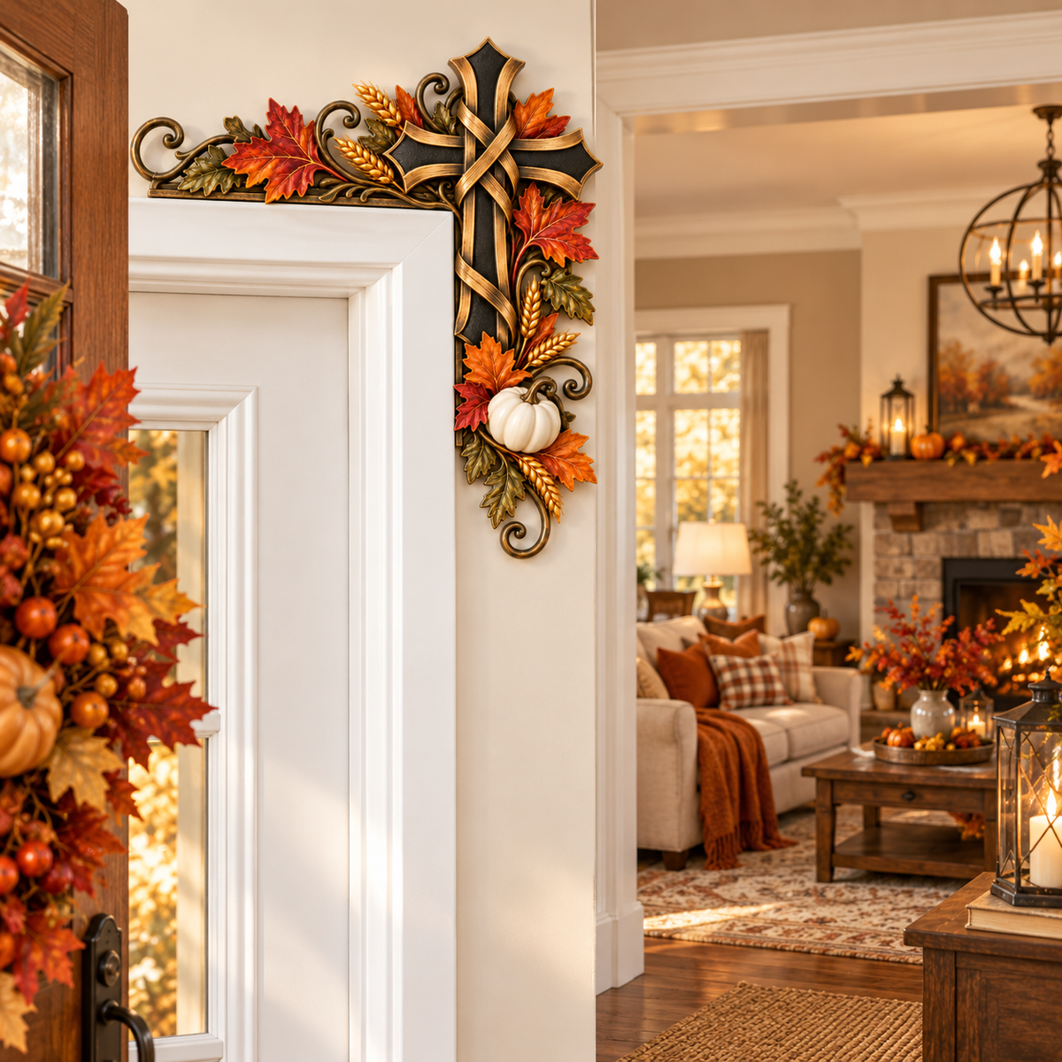🍁Autumn Cross Door Topper