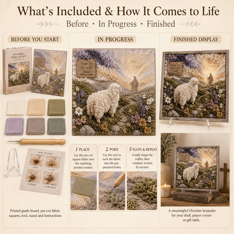 🔥50% Off Last Day🔥✝️ 3D Christian Fabric Poke Art Kit