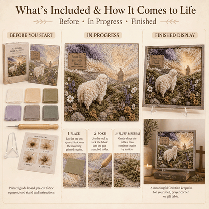 🔥50% Off Last Day🔥✝️ 3D Christian Fabric Poke Art Kit
