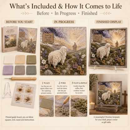 🔥50% Off Last Day🔥✝️ 3D Christian Fabric Poke Art Kit