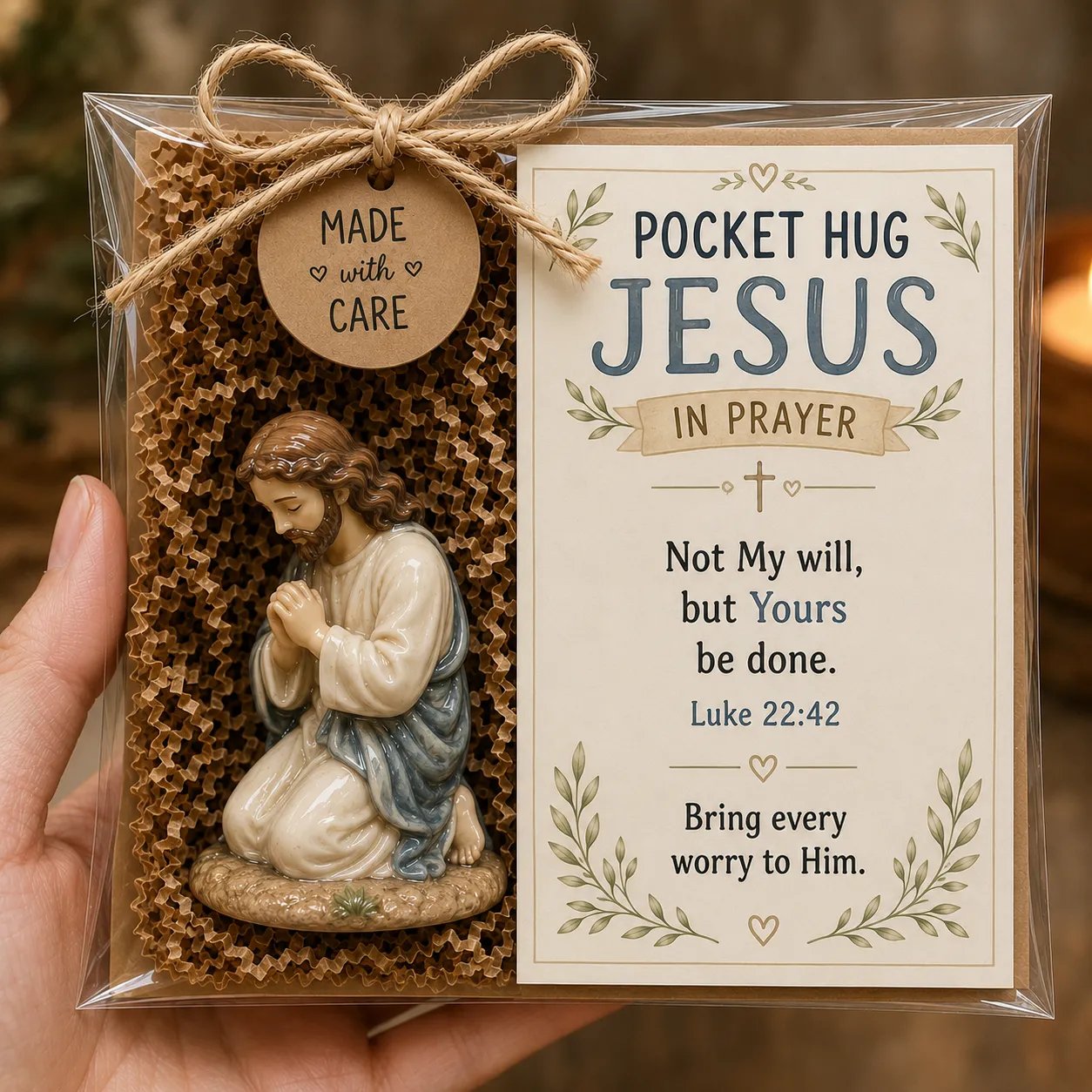 ✨✝️ Faith Pocket Hug Keepsake – Jesus, Mary & Guardian Angel Encouragement Gift