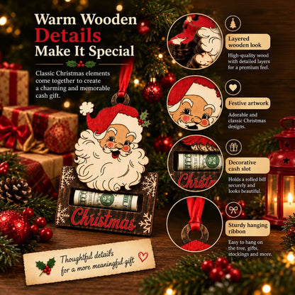 🎄 Wooden Christmas Cash Gift Keepsake Ornament™