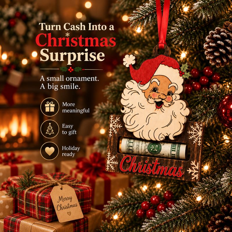 🎄 Wooden Christmas Cash Gift Keepsake Ornament™