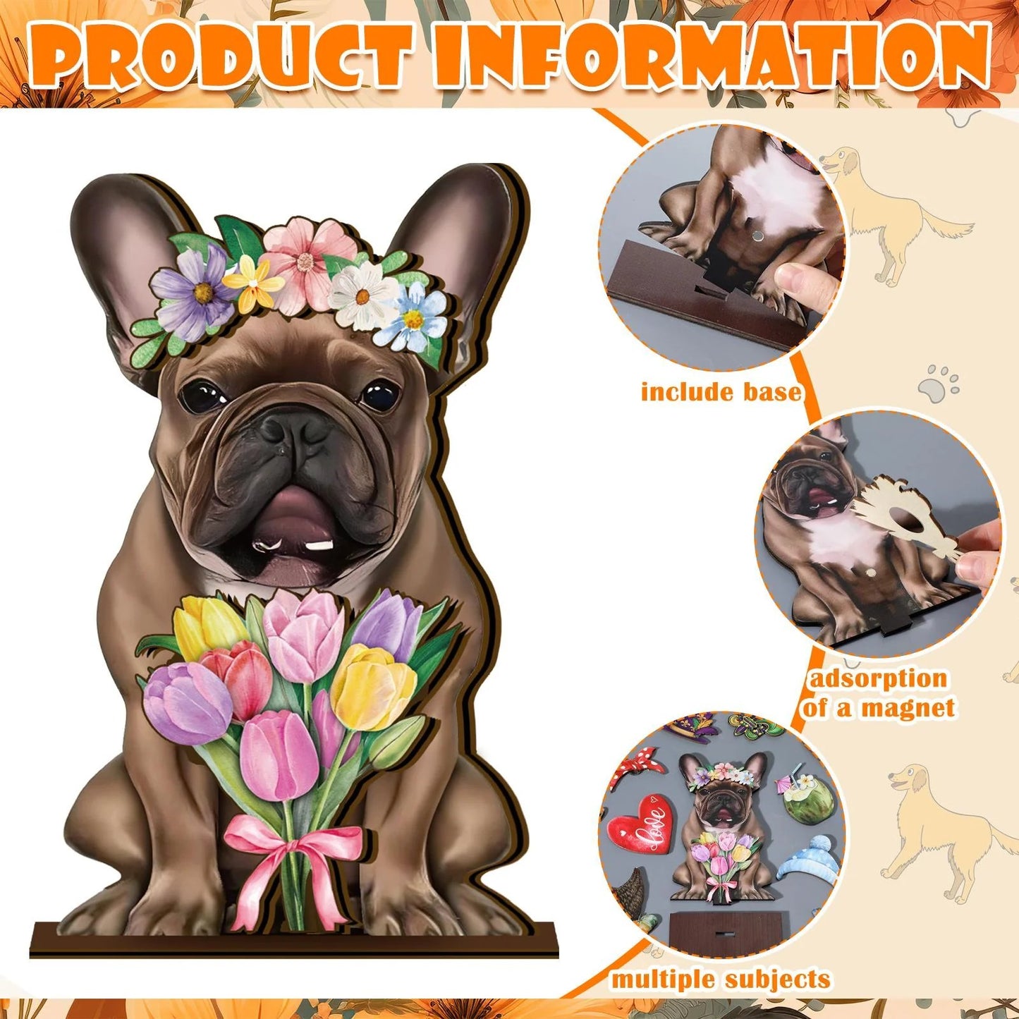 🎉🐾 Interchangeable Seasonal Animal Wooden Decor Set